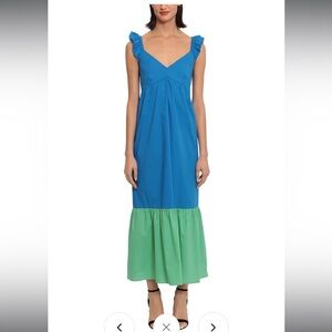 Donna Morgan NWT Color Block Maxi Dress.
